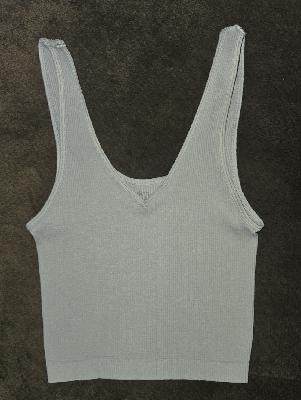 Tilly's Ribbed Tank Top in Light Gray